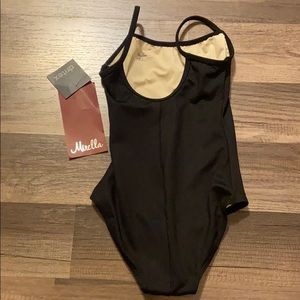🔥NWT Mirella Dance Black Leotard Toddler size 2-4